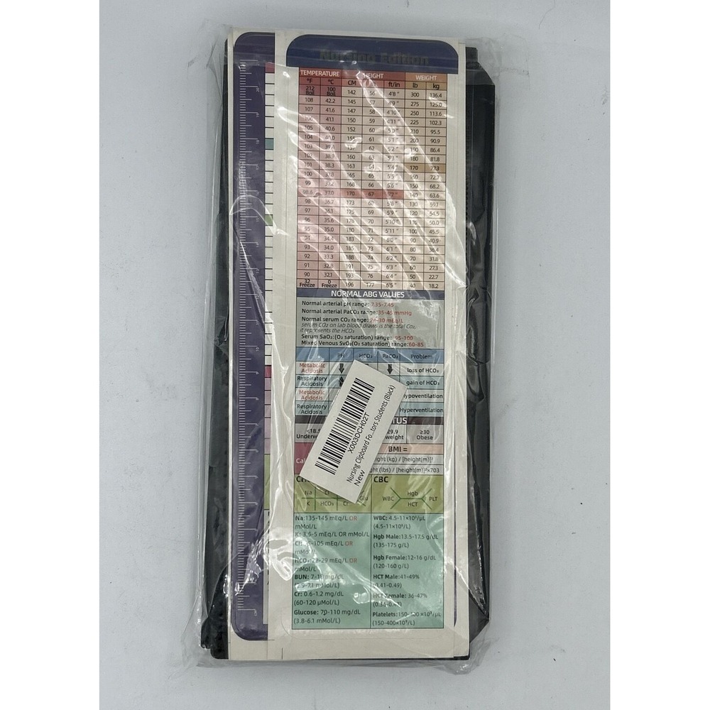 Nursing Clipboard with Medical Edition Cheat Sheets 3 Layers Nurse Clip Board...